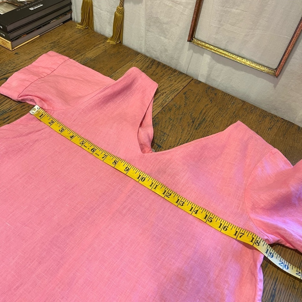 RICH & ROYAL – Pink Linen Top (Estimated M) - Picture 9 of 12